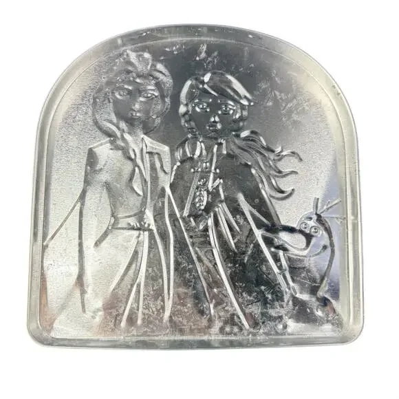 Disney Frozen Metal Lunchbox Featuring Anna Elsa & Olaf With Blue Handle - Picture 5 of 7